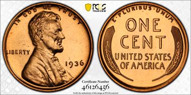 1936 1C Brilliant PR63RD