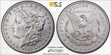 2021 $1 Morgan Dollar 100th Anniversary MS69