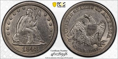 1848 25C AU55