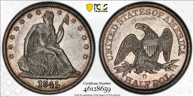 1845-O 50C AU55