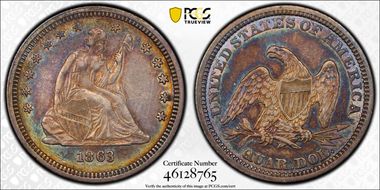 1863 25C XF45