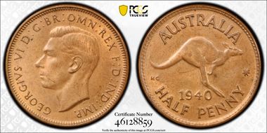 1940 1/2D MS64RB