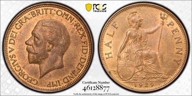 1929 1/2D S-4058 MS64RB