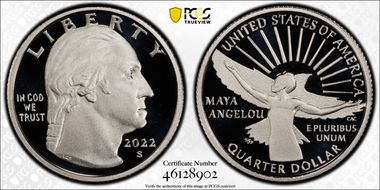 2022-S 25C Maya Angelou-Silver Limited Edition Proof Set First Strike PR70DCAM