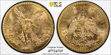 1931 50 Peso KM-481  Au MS64+