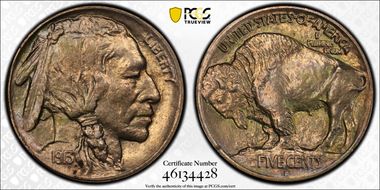 1913-D 5C Type 1 MS63