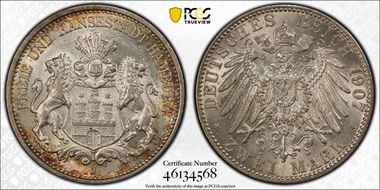 1907-J 2 Mk J-63 MS63