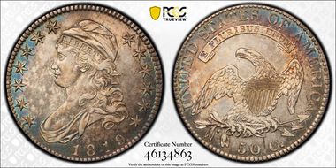 1819 50C Overton 115 AU53