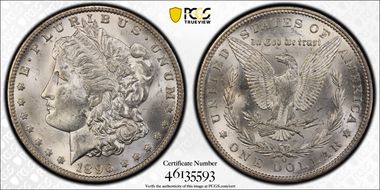 1896-O $1 VAM 19 Shifted Date MS62