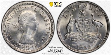 1962(m) 6D KM-58  Ag MS66