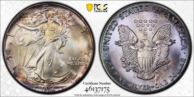 1986 $1 Silver Eagle MS69