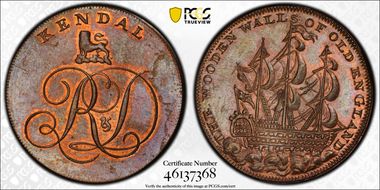 (c.1790) Tk 1/2D DH-6 Westmoreland, Kendal MS64RB
