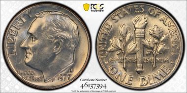 1977-D 10C MS66
