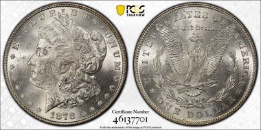 1878 7TF $1 Reverse of 1878 MS61