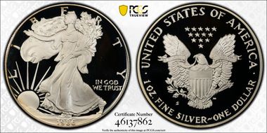 1986-S $1 Silver Eagle PR69DCAM