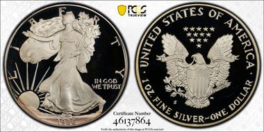 1986-S $1 Silver Eagle PR69DCAM