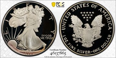 1986-S $1 Silver Eagle PR69DCAM