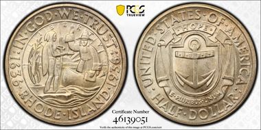1936-S 50C Rhode Island MS66