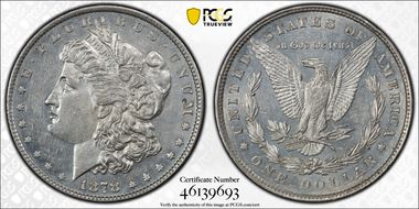 1878 8TF $1 VAM 14.19 Broken 8 AU55