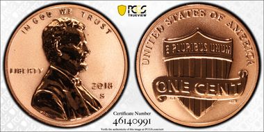 2018-S 1C Reverse Proof 50th Anniversary Set PR69RD