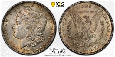 1878 7/8TF $1 Weak AU58
