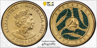 2022 $2 Socceroos Centenary MS64