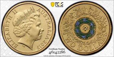 2017-C $2 Remembrance Day Colorized MS67