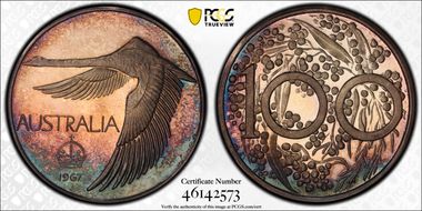 1967 $1 X-M2 Plain Edge PR63CAM