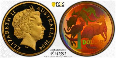 2004 $1 Holographic Kangaroos PR69DCAM