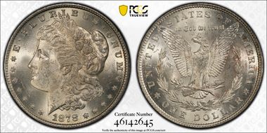 1878 7TF $1 Reverse of 1879 MS62