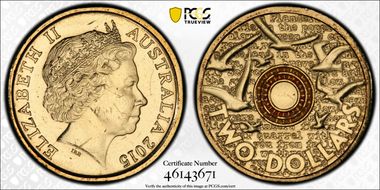 2015 $2 Remembrance Day Colorized In Flanders Fields MS64