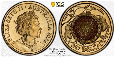 2022 $2 Honey Bee Colorized MS64