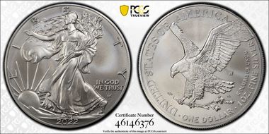 2022-W $1 Burnished Silver Eagle SP69
