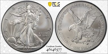 2022-W $1 Burnished Silver Eagle SP70