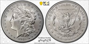 2021-O Privy $1 Morgan Dollar 100th Anniversary MS70