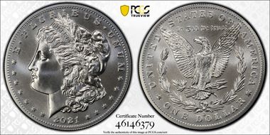 2021-O Privy $1 Morgan Dollar 100th Anniversary MS69