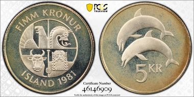 1981 5 Kr KM-28 PR69DCAM