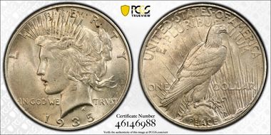 1935-S $1 MS62