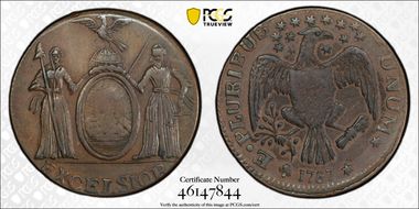 1787 NY 1/2P Excelsior, Eagle Left XF45BN