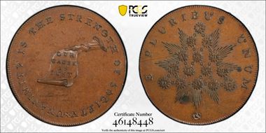 1790s Tkn 1/2P Kentucky, Engrailed Edge MS63BN