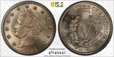 1883 5C With CENTS MS66
