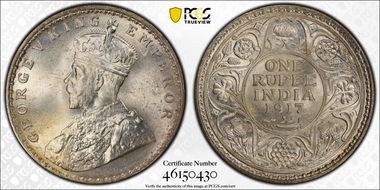 1917(C) Rupee SW-8.37 Prid-213 MS64