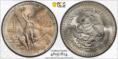 1983-Mo Onza Libertad Ag MS68