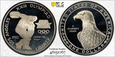 1983-S $1 Olympic PR68DCAM