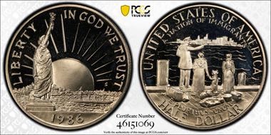 1986-S 50C Statue Of Liberty PR68DCAM