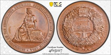 1844 Medal  Wurzb-685 Bronzed AE SP63
