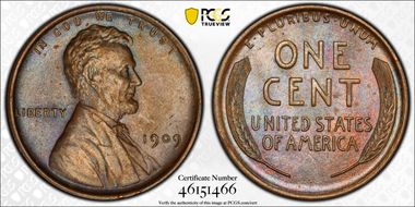 1909 1C Lincoln MS64BN