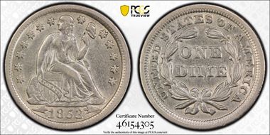 1853 10C Arrows AU53