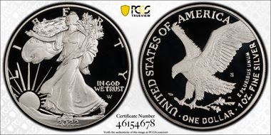 2022-S $1 Silver Eagle PR70DCAM
