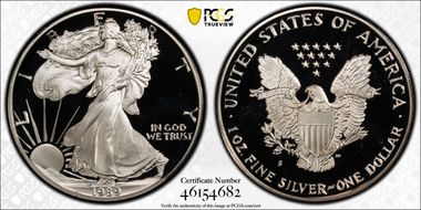 1989-S $1 Silver Eagle PR69DCAM